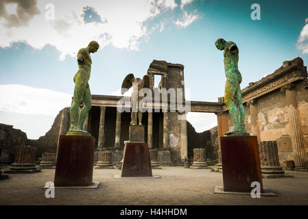 Statue in Pompeii, Italy Stock Photo