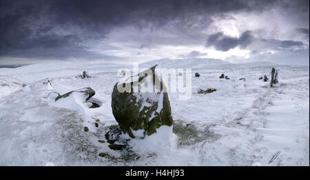 Panorama, Druids Circle, Penmaenmawr, North Wales, Stock Photo