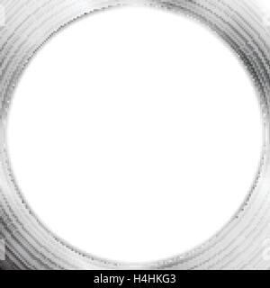 Abstract metallic silver blank circle frame. Vector chrome design Stock Vector