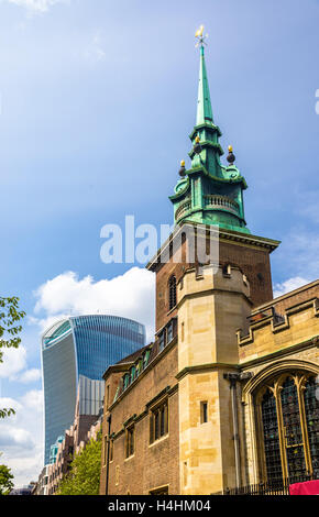 All Hallows-by-the-Tower, an ancient Anglican church in London Stock Photo