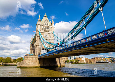 Tower Bridge, a symbol of London - England Stock Photo