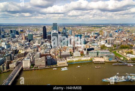 View of the City of London from the Shard - England Stock Photo