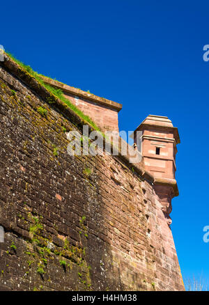Walls of the fortress of Belfort - France Stock Photo