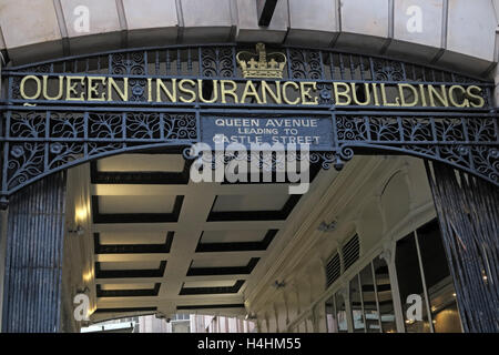 Queen Insurance Buildings,Queen avenue,Castle St,Liverpool,England,UK Stock Photo