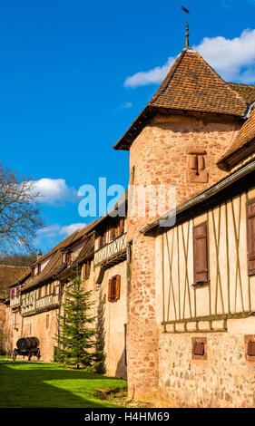 City walls of Riquewihr - Alsace, France Stock Photo