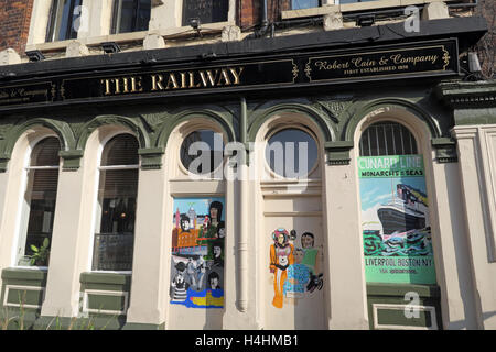 The Railway,Robert Cain pub,Tithebarn St,Liverpool,England,UK - from 1850 Stock Photo