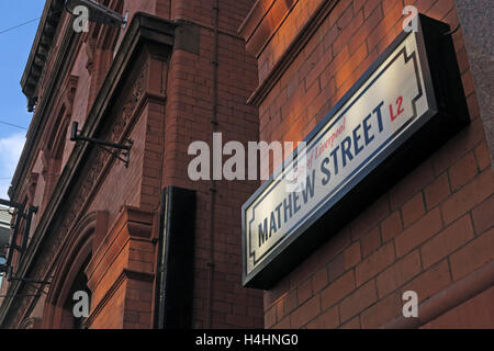 Mathew Street,Beatles Cavern walks,Liverpool,Merseyside,England Stock Photo