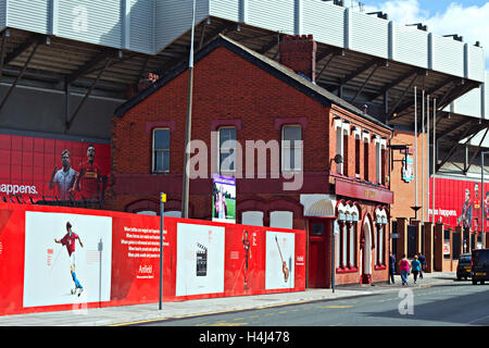 The Albert pub right next to Liverpool Football Club stadium Stock Photo