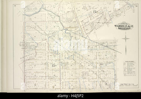 Vol. 6. Plate, H. Map bound by Van Cott Ave., Van Pelt Ave., Monitor St., Meeker Ave., Richardson St., Humboldt St. Stock Photo