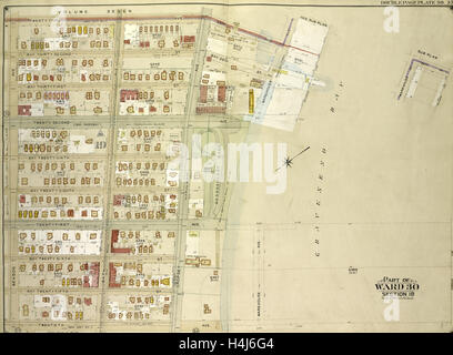 Brooklyn, Vol. 6, Double Page Plate No. 35; Part of Ward 30, Section 19; Map bounded by 23rd Ave., Warehouse Ave., 20th Ave. Stock Photo