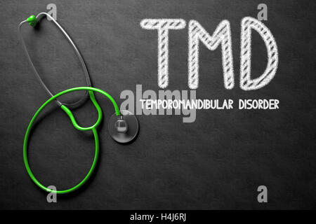 TMD on Chalkboard. 3D Illustration. Stock Photo