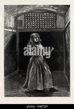 FEMALE CONVICT LIFE AT WOKING, UK, 1889: IN THE PADDED ROOM, REFRACTORY Stock Photo