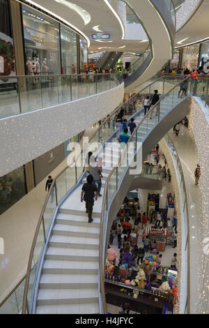 Shoppers within 'SM Seaside' shopping mall,Cebu City,Philippines, Stock Photo