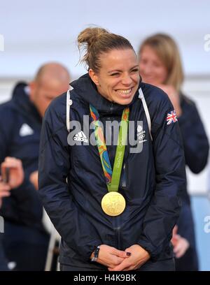 Manchester, UK. 17th Oct, 2016. Kate Richardson-Walsh. TeamGB and ParalympicsGB Heroes homecoming parade following their success at the Rio 2016 Olympic games. Albert Square. Manchester. Credit:  Sport In Pictures/Alamy Live News Stock Photo