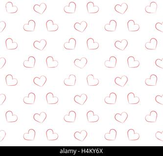 Cute heart seamless pattern. Love background for Valentine`s Day Stock ...