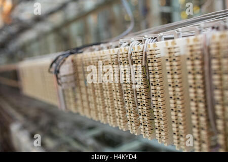 Close-up of rack mounted server Stock Photo