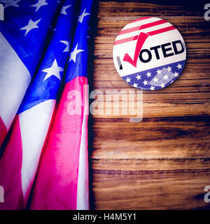 Composite image of political button Stock Photo