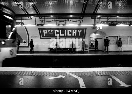 Place de Clichy metro station, Paris Stock Photo