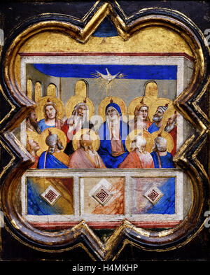 The outpouring of the Holy Spirit bu Bernardo Daddi 1290 - 1348 Florence painter 14th Century  Italy Italian Stock Photo