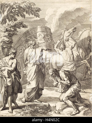 Louis Cheron (French, 1660 - 1725), Baptism of the Eunuch, etching ...