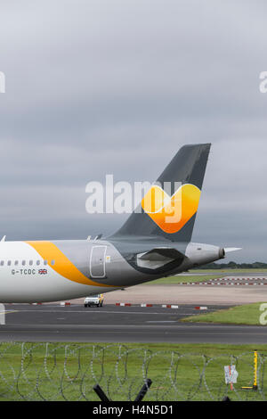 Airbus A321 operated by Thomas Cook Airlines at Manchester Ringways Airport Stock Photo