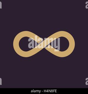 The infinity icon. Infinity symbol. Flat Stock Vector