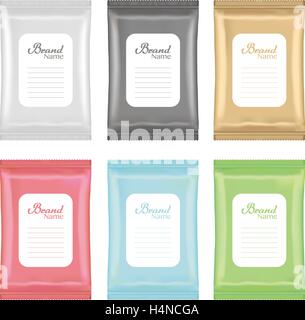 Plastic package on a white background Stock Vector