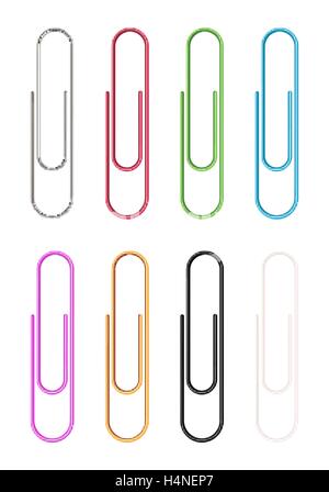colorful paper clip vector Stock Vector