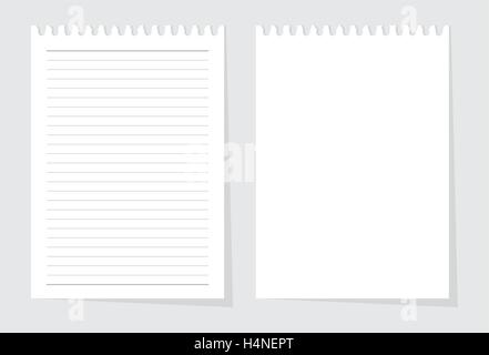 blank paper sheet from writing pad vector Stock Vector