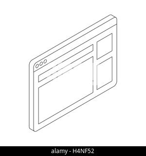 Website icon, isometric 3d style Stock Vector
