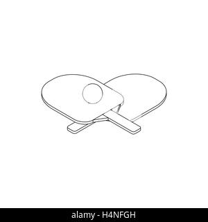Table tennis icon, isometric 3d style Stock Vector