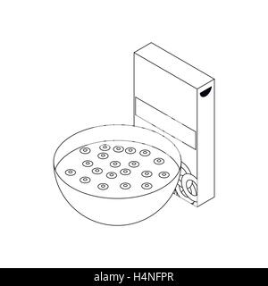 Cereal icon, isometric 3d style Stock Vector