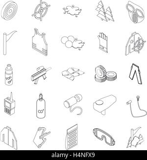 Paintball game isometric 3d icons Stock Vector Image & Art - Alamy