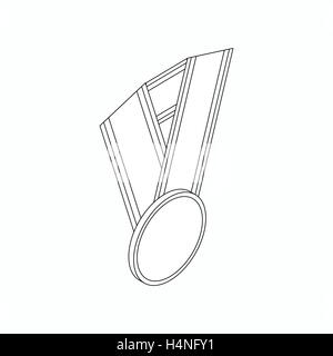 Medal icon, isometric 3d style Stock Vector