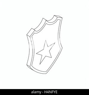 Shield with star icon, isometric 3d style Stock Vector