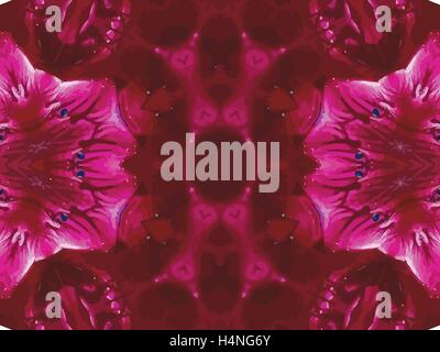 Abstract vector Pink Flower digital wallpaper background graphic artwork Stock Vector