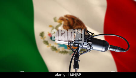 Composite image of condenser microphone Stock Photo