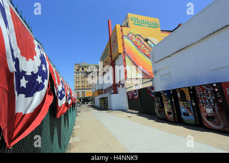 Original Nathan's Famous restaurant Coney Island Brooklyn New York City Stock Photo