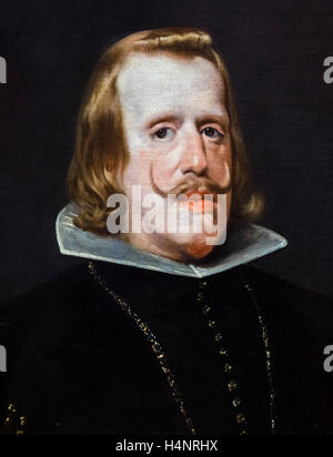Philip IV of Spain (Felipe IV; 1605-1665), King of Spain and Portugal 1621 until his death (Portugal, until 1640), who reigned for most of the Thirty Years' War. Portrait by the Workshop of Diego Velázquez, c.1653-1659 Stock Photo
