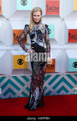 Nicole Kidman attends the 51st Academy of Country Music Awards at MGM Grand Garden Arena on April 3, 2016 in Las Vegas, Nevada. Stock Photo