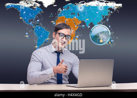 Social networks and online interactions concept Stock Photo