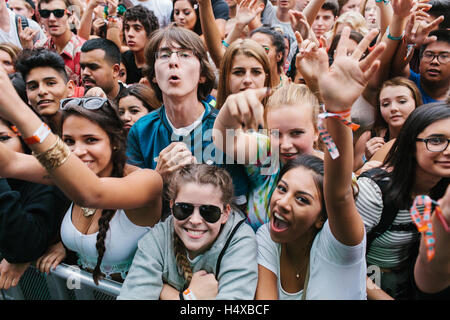 Crowd atmosphere at Bumbershoot Festival on September 5, 2015 in Seattle, Washington. Stock Photo