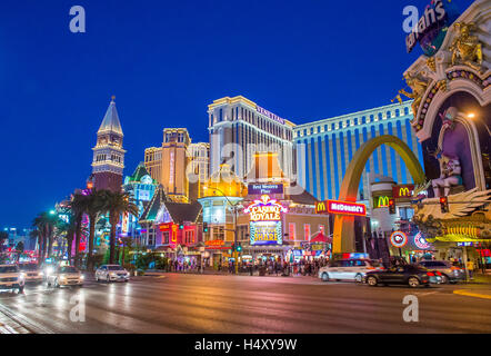 View of the strip in Las Vegas Stock Photo