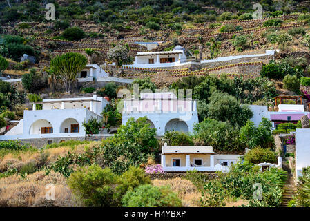 Italy Sicily Aeolian Islands Panarea Local architecture Stock Photo