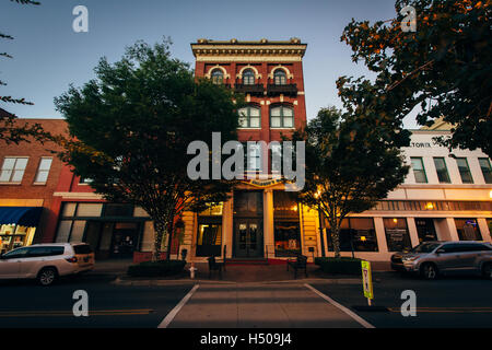 Buildings on Main Street, in downtown Rock Hill, South Carolina. Stock Photo