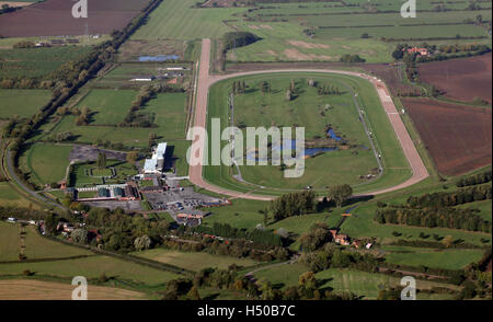 aerial view of Southwell Racecourse, Nottinghamshire, UK Stock Photo