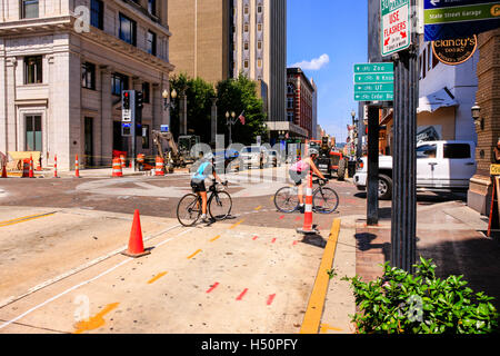 South Gay Street, the Theater district of Knoxville, TN Stock Photo