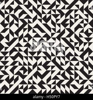 Vector Seamless Jumble Triangles Geometric Pattern Stock Vector