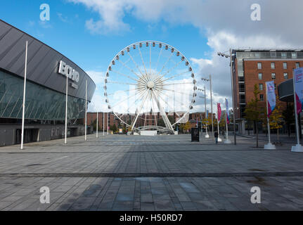 The ACC Liverpool Convention Centre and Echo Arena Building at Kings Dock Waterfront Liverpool Merseyside England UK Stock Photo