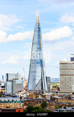 The Shard, seen from the viewing gallery of the Blavatnik Building of Tate Modern, Bankside, London, UK Stock Photo